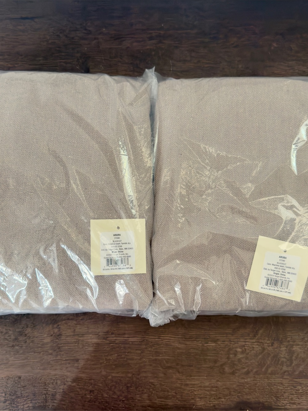 New Set of 2 Threshold Aruba Blackout Windows Curtain Panels 63” by 50”